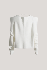 Alston Chain Cutout Deconstruct Knit Top