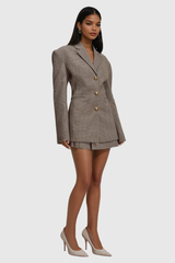 Alvan Grid Buckle Blazer