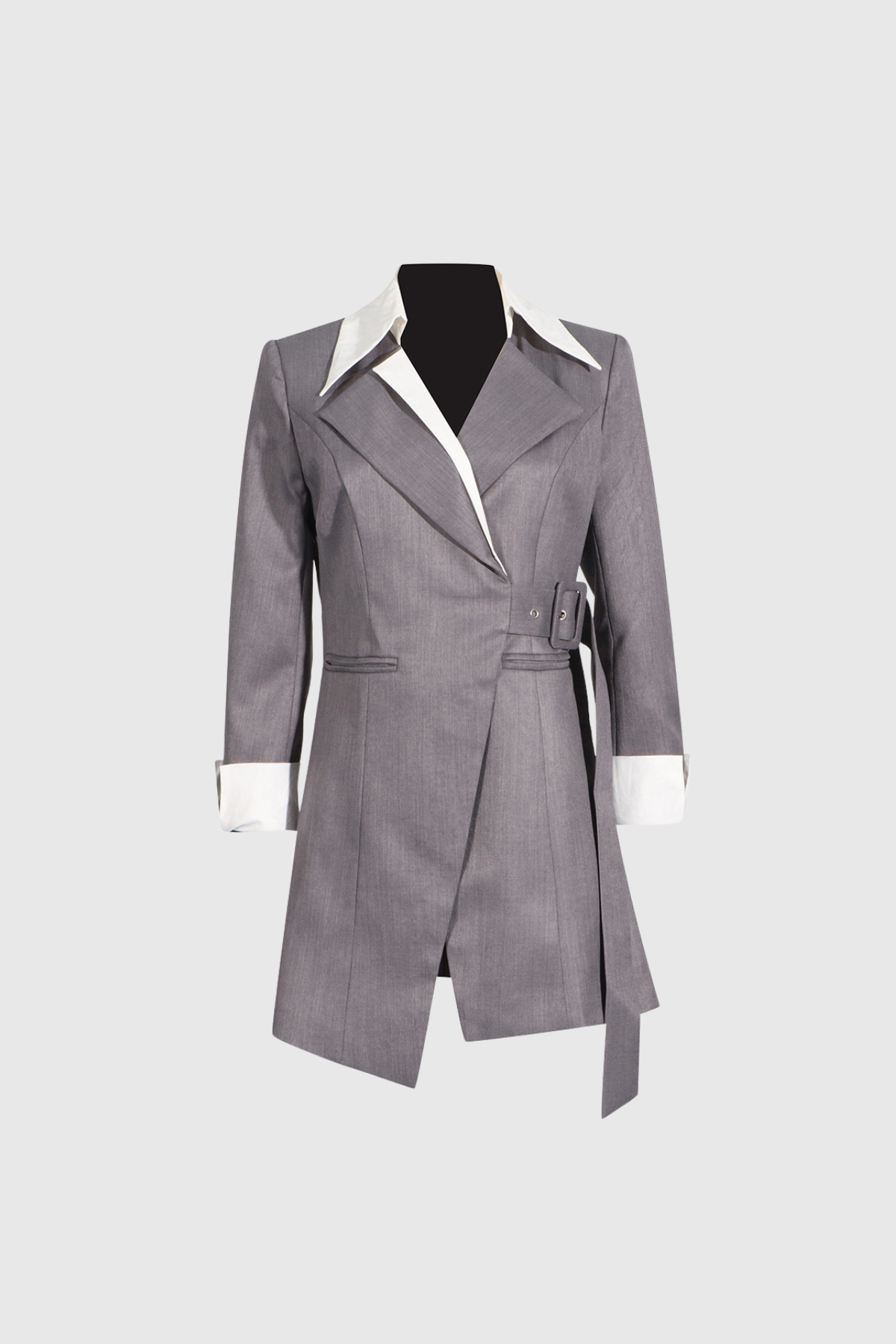 Alyosha Buckle Lapel Asymmetric Blazer