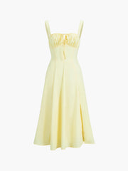 Langes Sommerkleid mit gerüschtem Cup-Detail