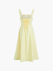 Langes Sommerkleid mit gerüschtem Cup-Detail