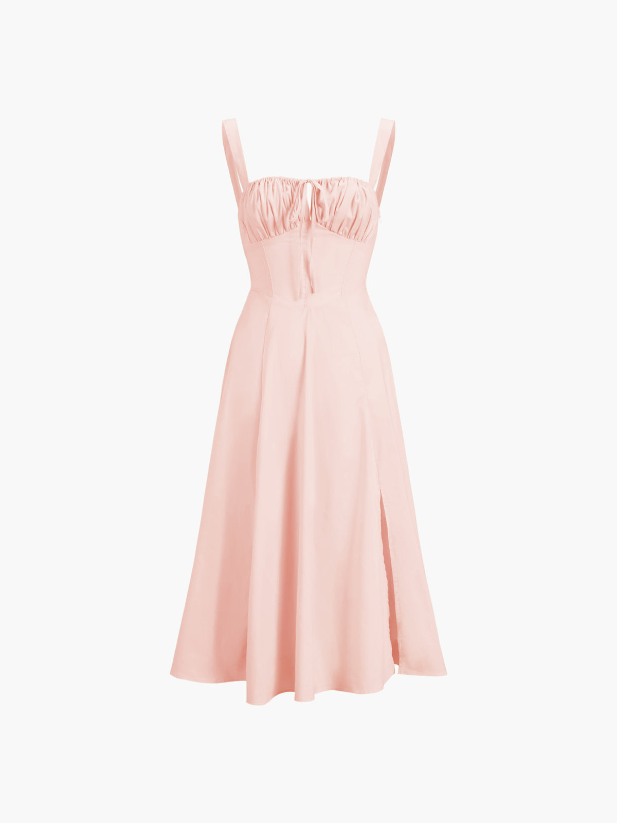 Langes Sommerkleid mit gerüschtem Cup-Detail