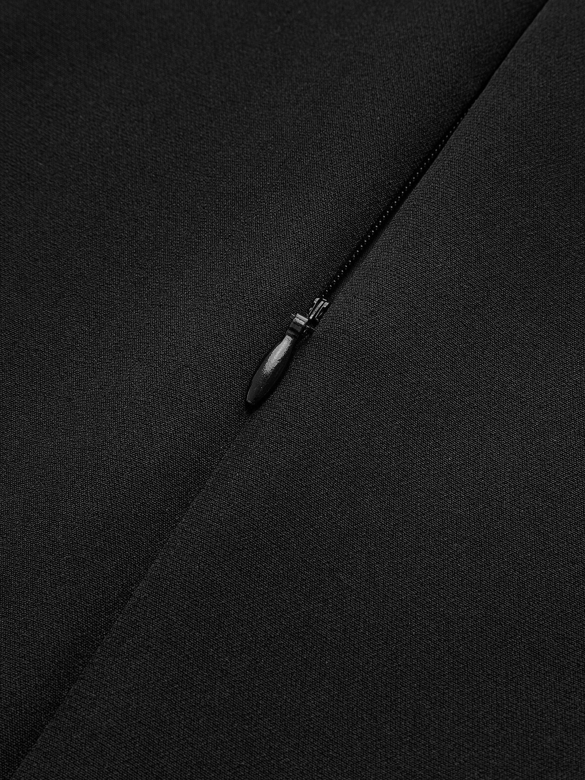 Zweifarbiges ärmelloses kurzes Plisseekleid