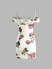 Floral Printed Tulle Cami Dress