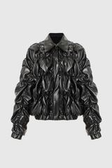 Balta Ruch Drawstring Leather Jacket