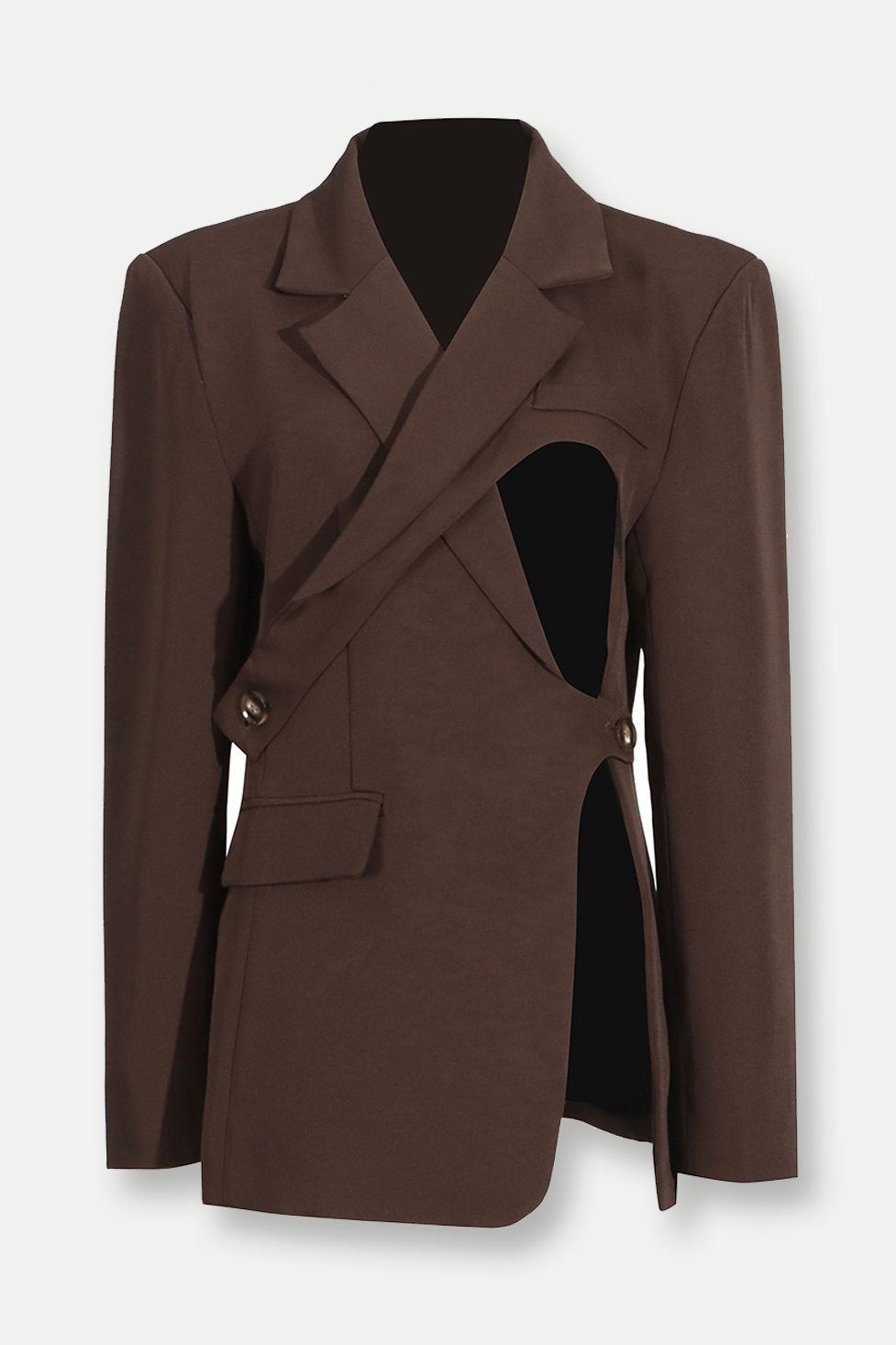 Beck Deconstruct Cutout Long Sleeve Blazer
