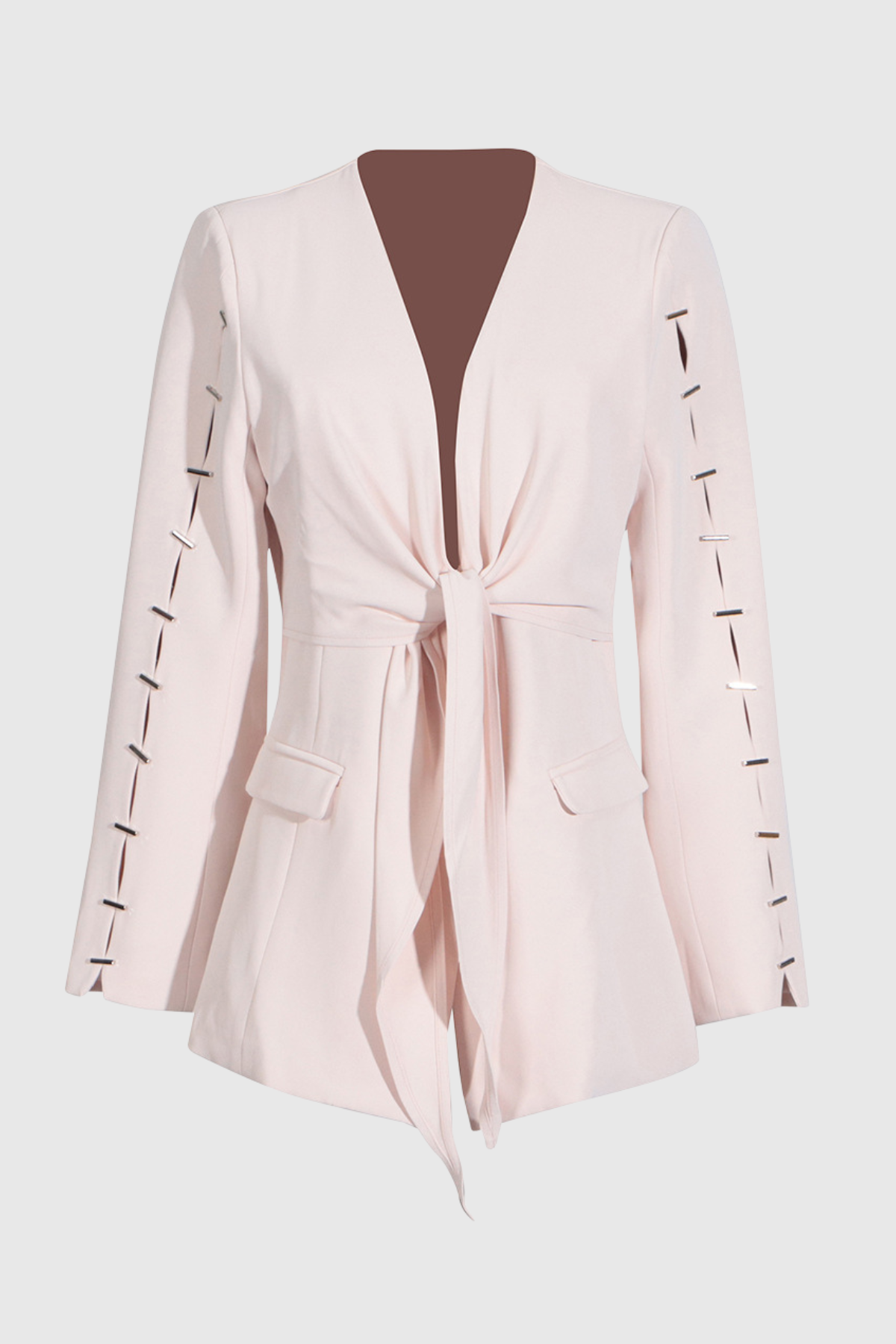 Chandler Cutout Plunge Lace Up Blazer