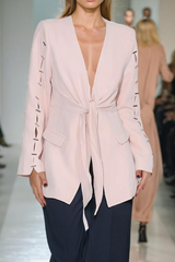 Chandler Cutout Plunge Lace Up Blazer