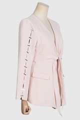 Chandler Cutout Plunge Lace Up Blazer