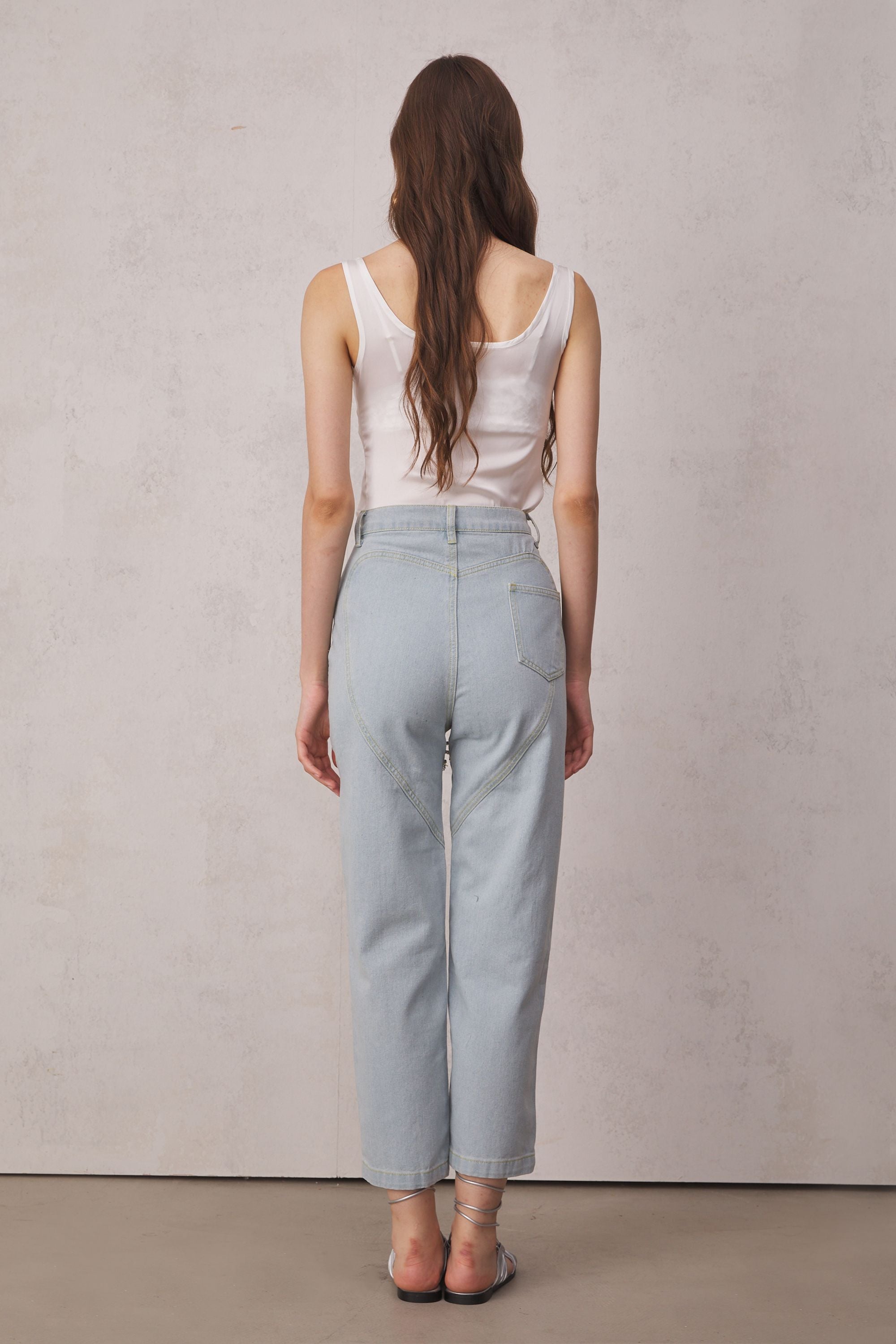 Eden Rhinestone Embellished Cutout Denim Jeans