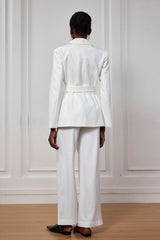 Etta Cross Buckle Lapel Blazer