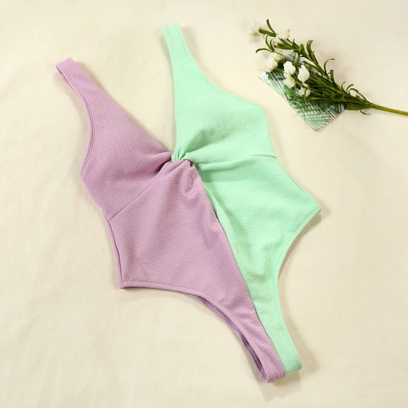 Floral Print Beachwear Women Swimwear Hollow Out Women's Swimsuit Sexy Bodysuit Halter One Piece Suits 2022 Bathing Suit