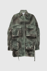 Haisley Pocket  Camouflage Print Jacket