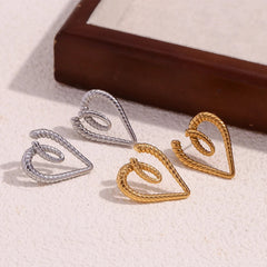 Wrapped Heart Earrings