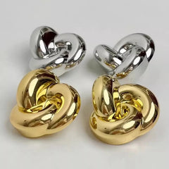 Twisted Knot Large Earrings