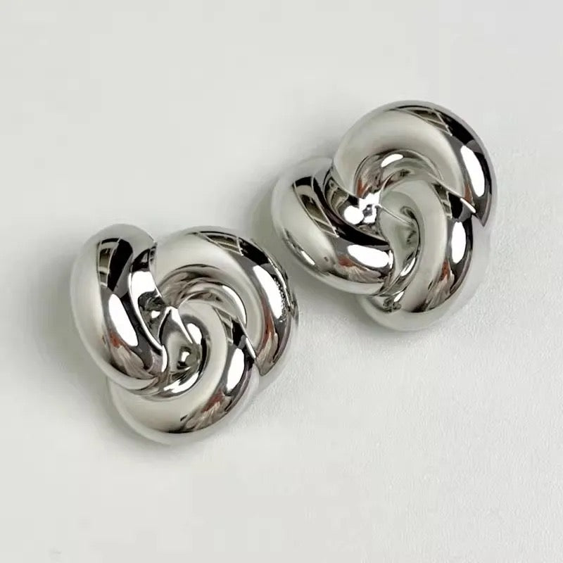 Twisted Knot Large Earrings