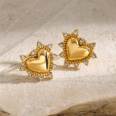 Heart Stud Earrings