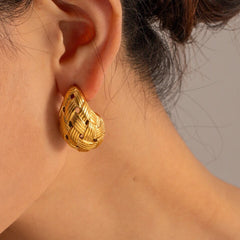 Braided Texture Drop Earrings