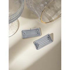 Rectangular Hollow Earrings