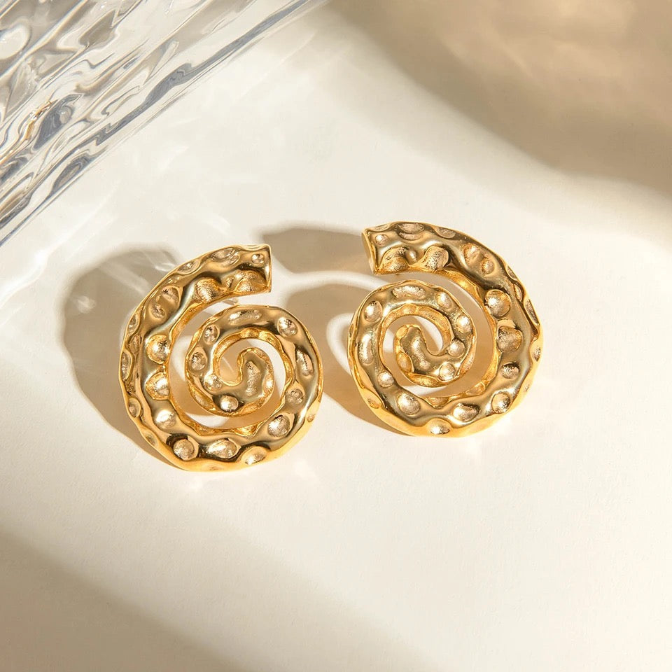 Plated Hammered Earrings