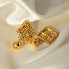 Vintage Knit Ball Earrings