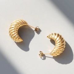 chunky croissant Earrings