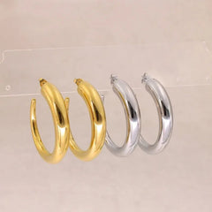 C hoop earrings