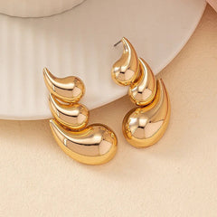 Water Drop Petal Stud Earrings