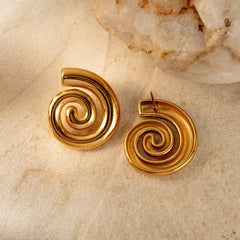 Spiral Hollow Earrings