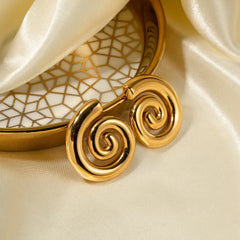 Spiral Hollow Earrings