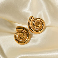 Spiral Hollow Earrings