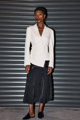 Ivey Plunge Cross Asymmetric Blazer