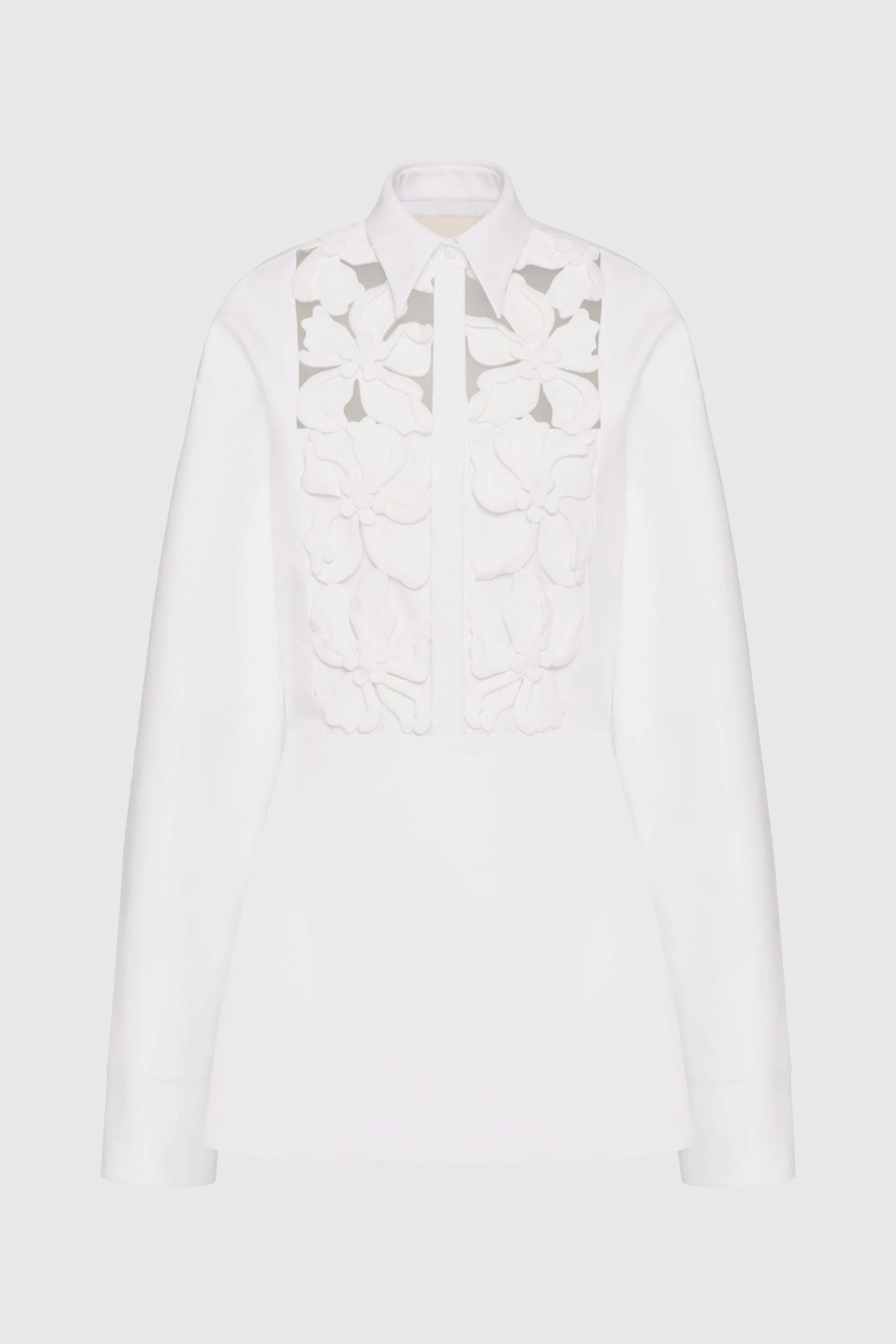 Kira Hollow Flower Long Sleeves Mini Dress