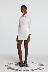 Kira Hollow Flower Long Sleeves Mini Dress