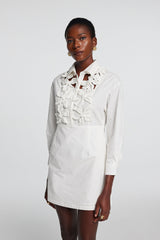 Kira Hollow Flower Long Sleeves Mini Dress