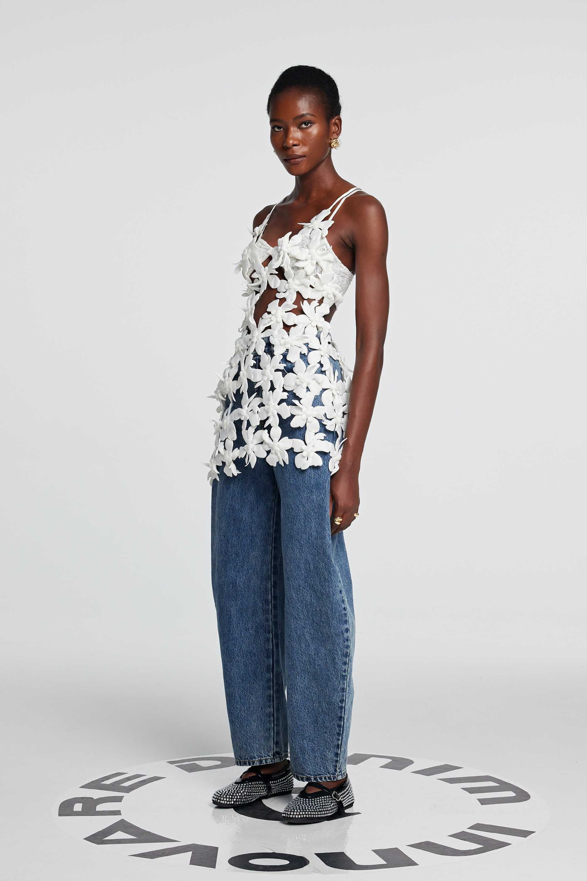 Kira Hollow Lace Up Backless Top