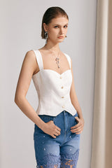 Kornelia Cross Bodycon Sleeveless Top
