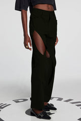 Leilany Hollow Cross Pants In Black