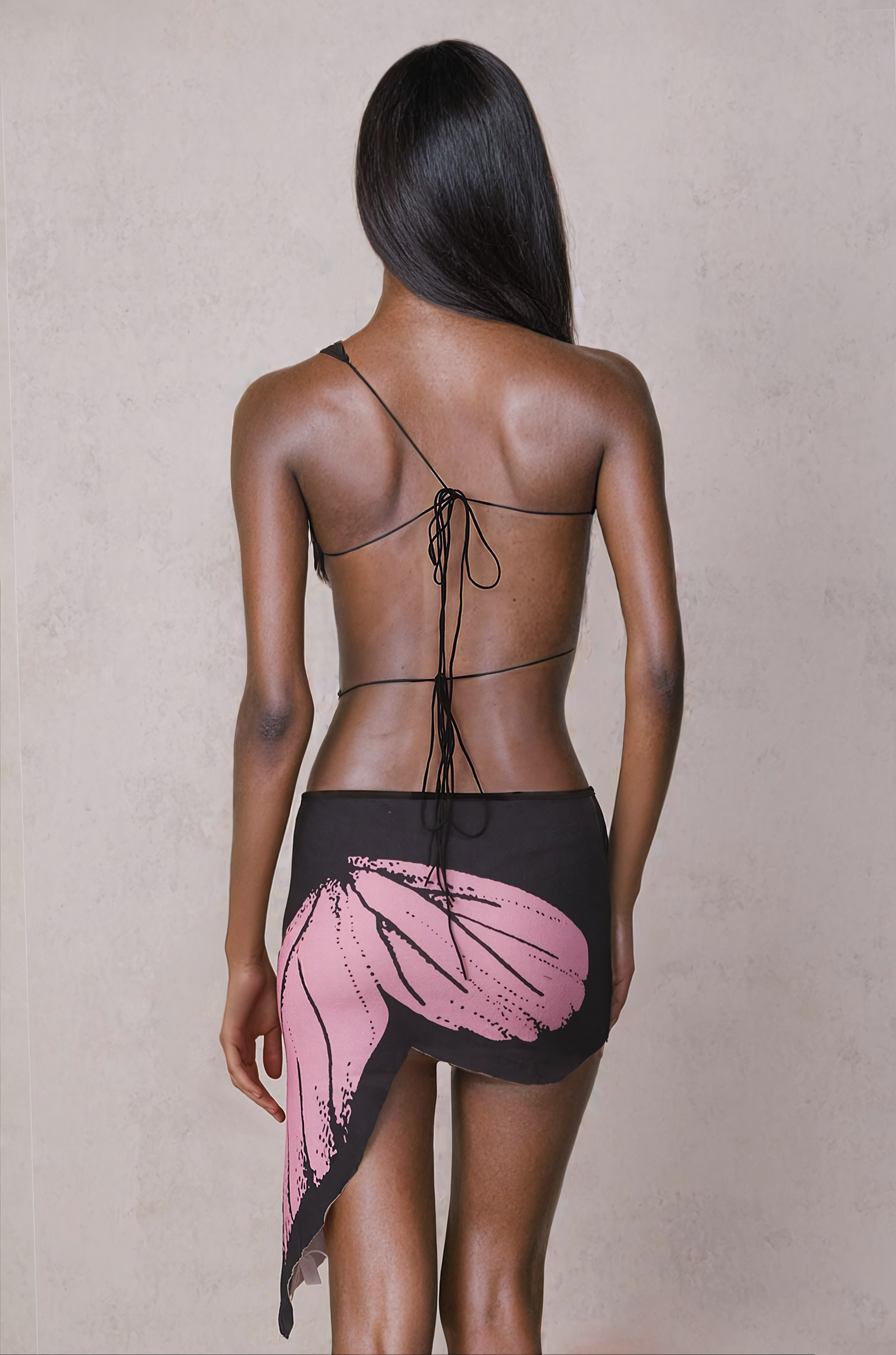 Lily One Shoulder Butterfly Mini Dress