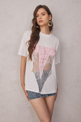 Mae Hollow See Through T Shirt