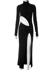Slash Cut-Out Maxi Dress
