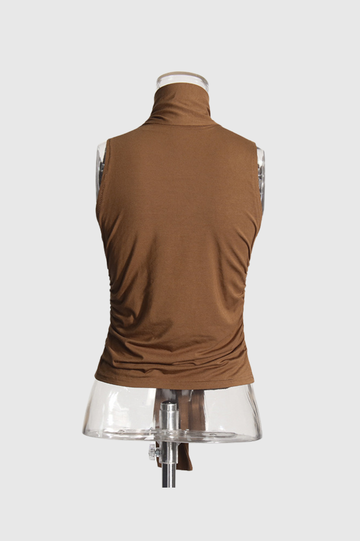 Mateo Lace Up Ruch Sleeveless Top