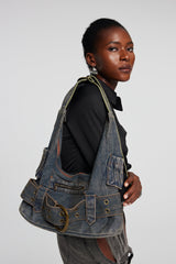 Michaela Pocket Belt Denim Bag