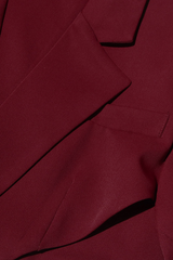 Morgan Asymmetric Cutout Blazer In Red