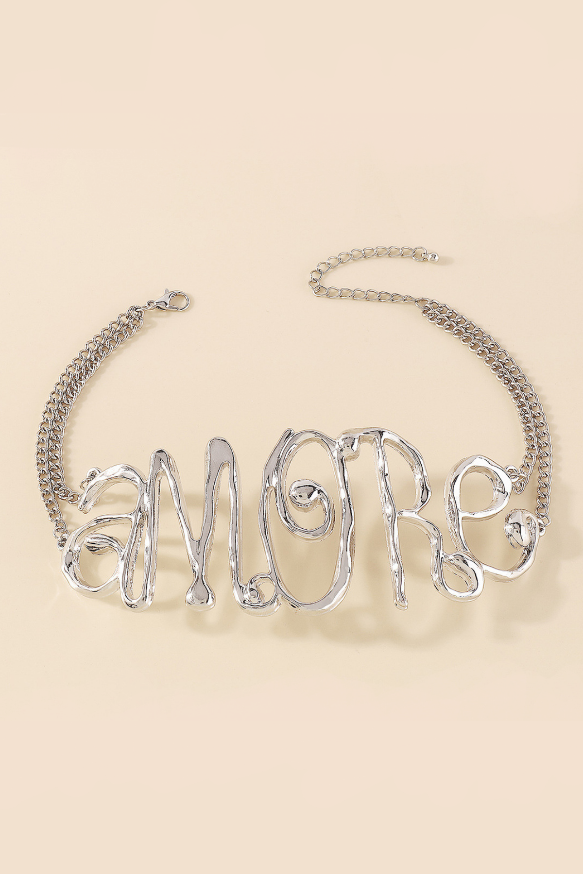 Nellie Letter Necklace In Sliver