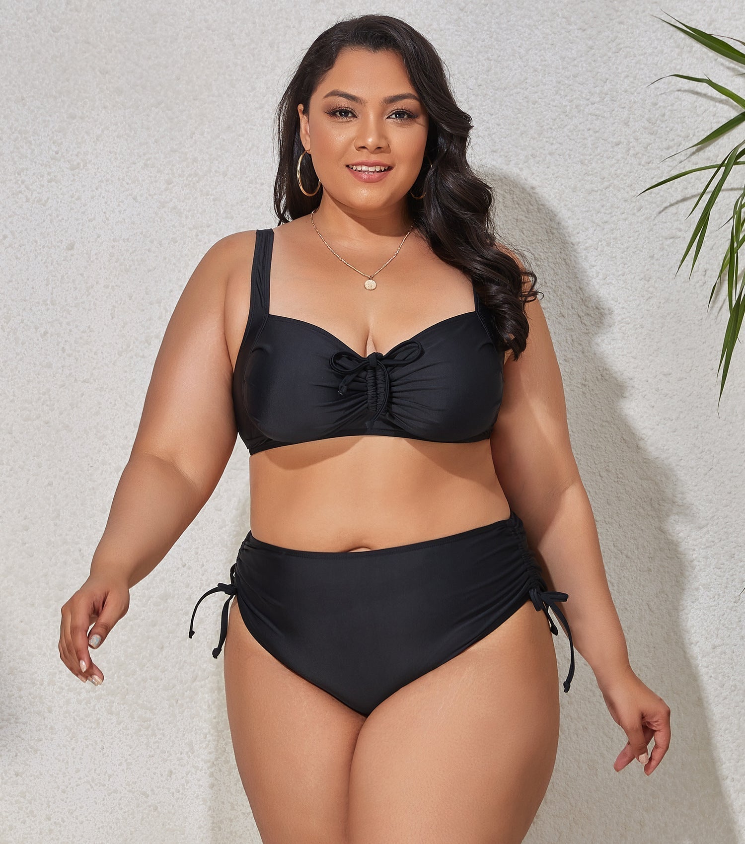 Plus Size Sexy  Split Swimwear Female