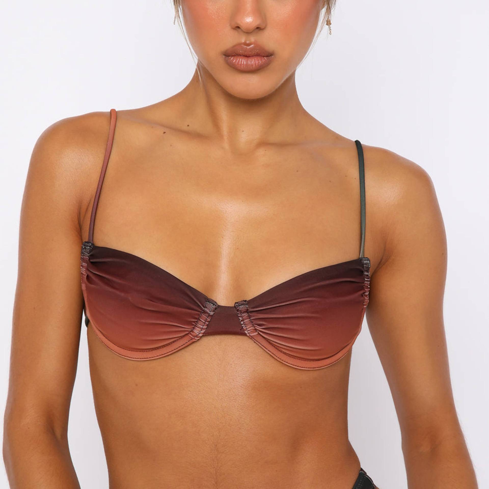 Push-up underwire bikini gradient two-piece swimsuit