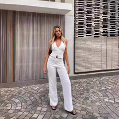 Kookai Oyster Vest Set - Ivory