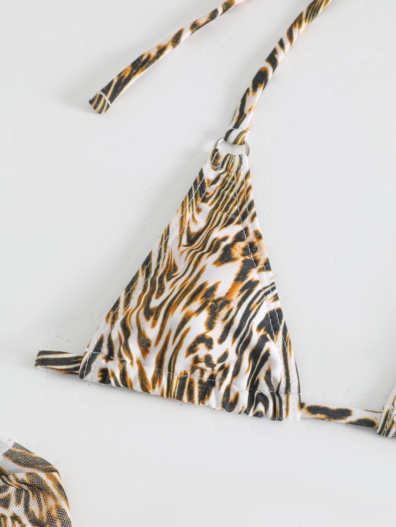 Leopard Print Three Piece Swimsuit Bikini