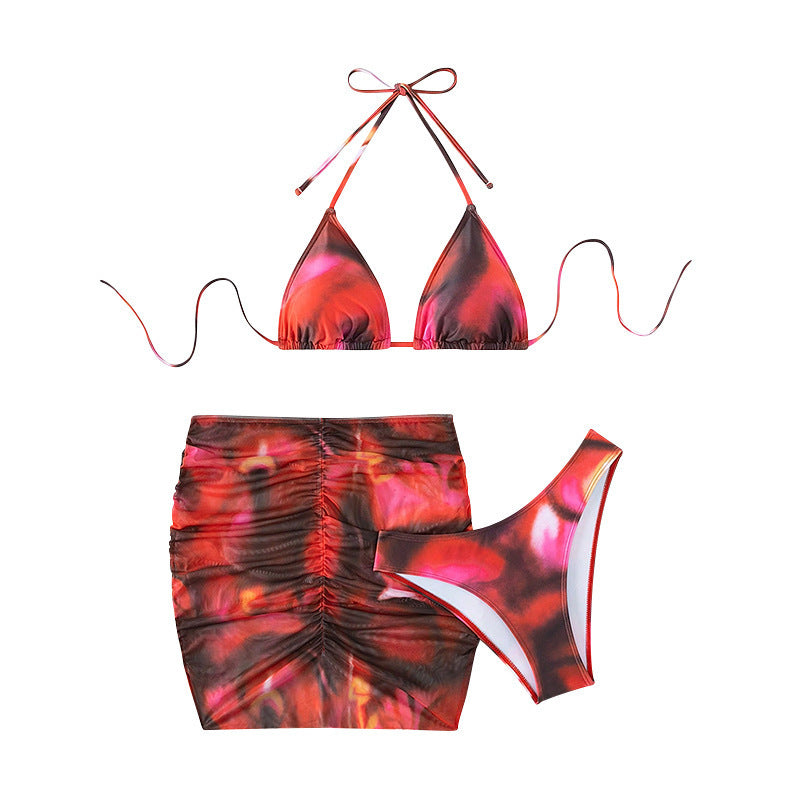 Rosalia Tie-Dye Mesh Bikini Set